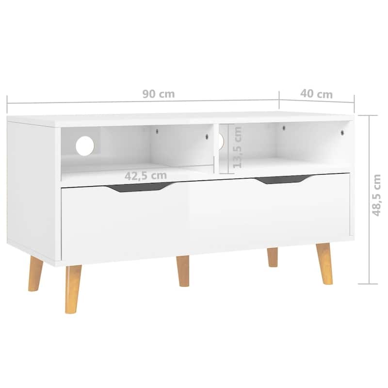 vidaXL TV Stand TV Console Sideboard TV Unit Home Media Unit Engineered Wood - 35.4" x 15.7" x 19.1"