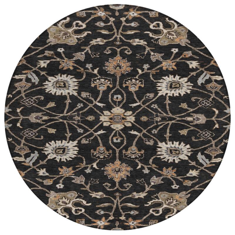 HomeRoots Floral Traditional Rectangle Outdoor Rug