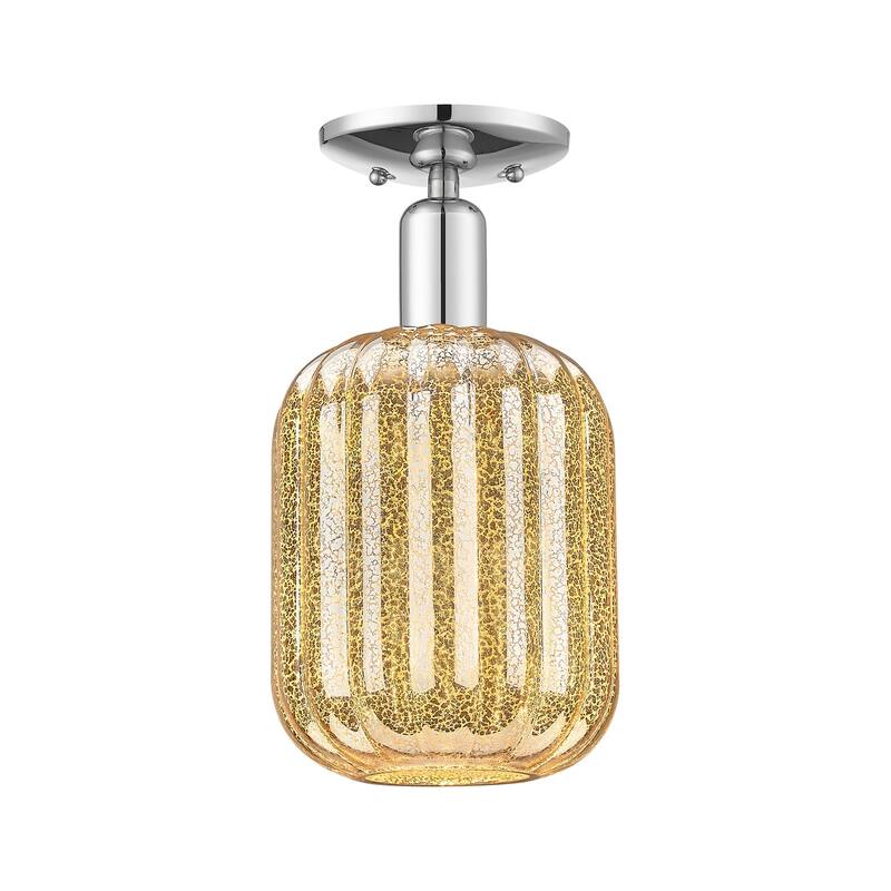 Innovations Lighting 716-1C-13-7 Preston Semi-Flush Preston 7" Wide - Polished Chrome / Mercury
