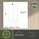 preview thumbnail 6 of 8, Millie 3L Bronze Farmhouse Jar Pendant Chandelier Ceiling Light Fixture Blue Glass - 17.5-in W x 17.75-in H x 17.5-in D