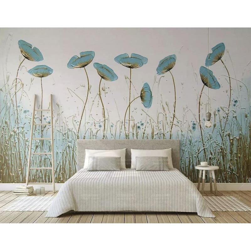 GK Wall Design Floral Poppy Flower Removable Wallpaper