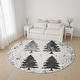 preview thumbnail 13 of 22, Premium Washable Super Soft Pine Tree Mayfield Rug Gray - 8' x 8'