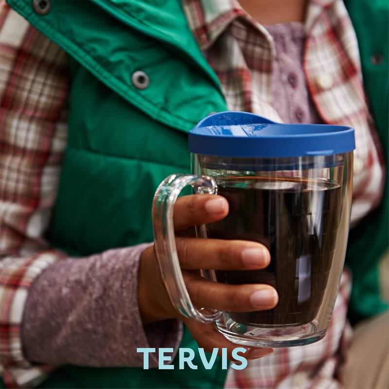 Tervis Clear & Colorful Tabletop Made in USA Double Walled Insulated Travel Tumbler, Citrus Sunrise - 16oz Mug