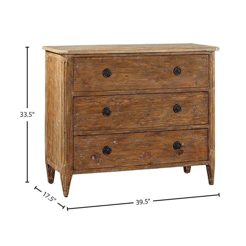 Egg 40-inch Reclaimed Pine Chest of Drawers in Distressed Finish