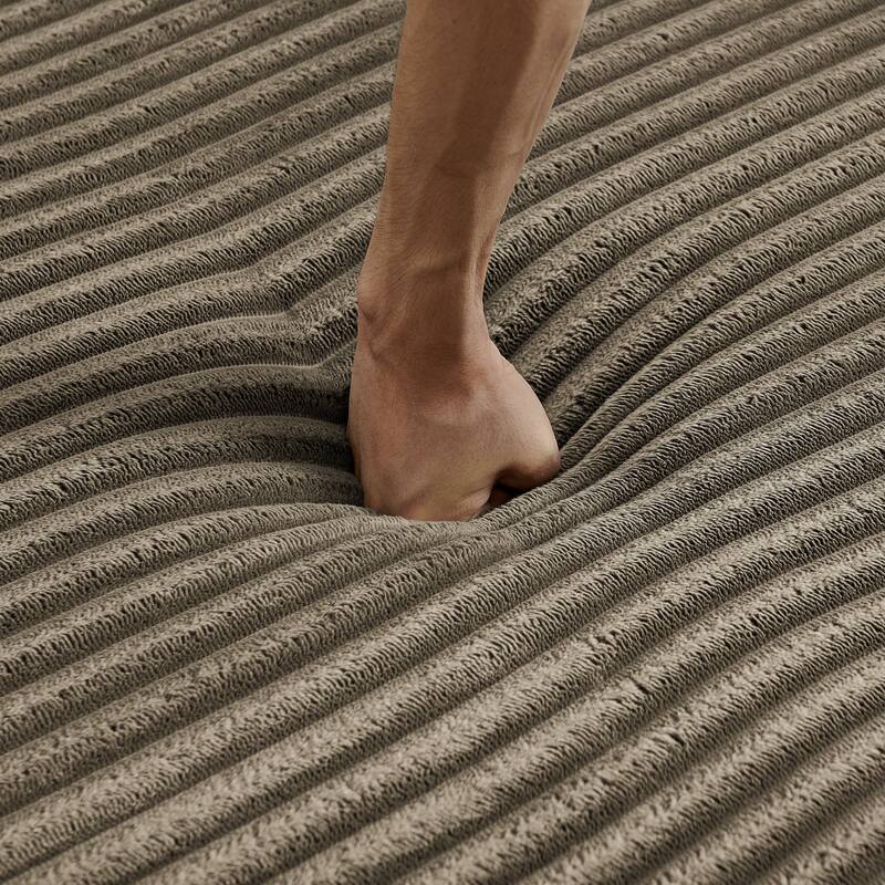 Roomfitters L-Shape Modular Sectional Sofa with Right Chaise, Corduroy Sleeper Couch, Compressed Sofa Bed for Bedroom