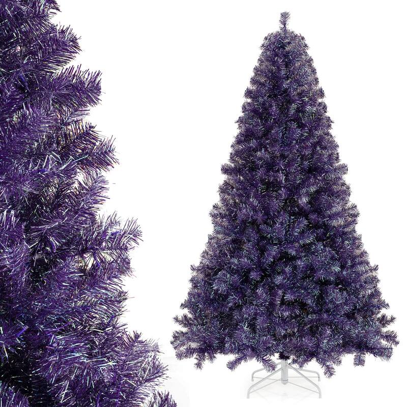 Costway 6.5 FT/7.5 FT Artificial Xmas Tree with 250/550 White LED - See Details