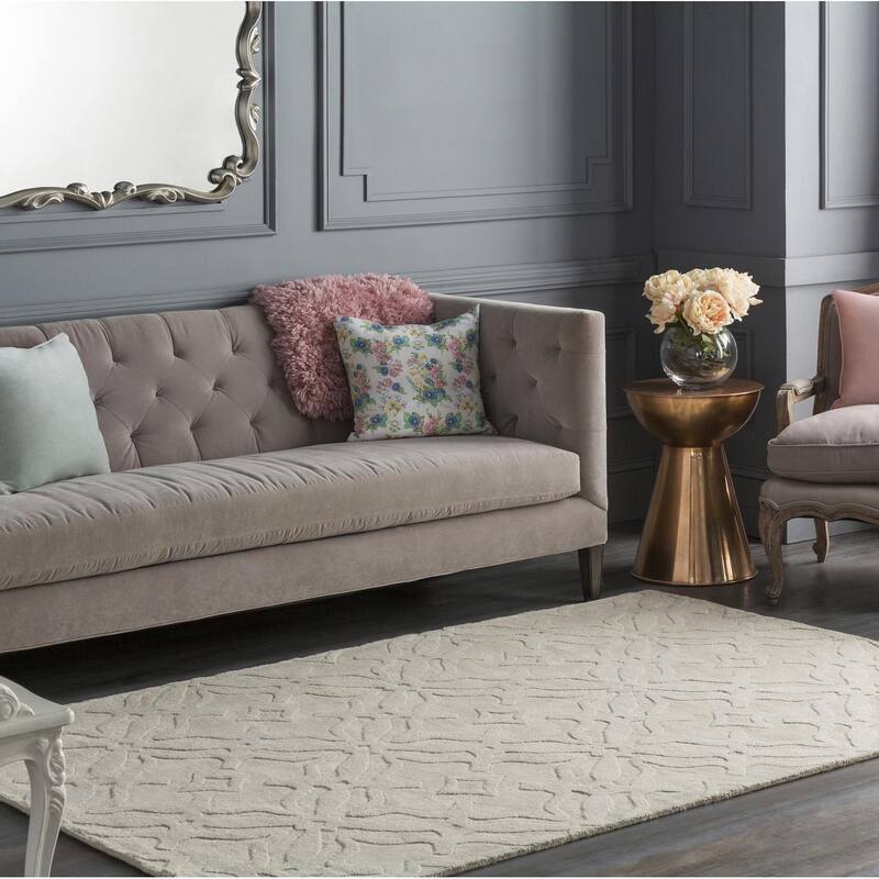 Livabliss Modern & Contemporary Metro Floral & Botanical Area Rug - 10' x 14' - Ivory