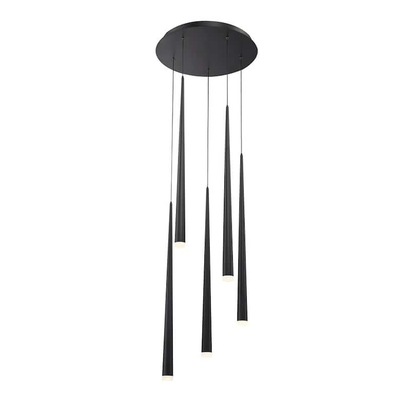Modern Forms Cascade 5 Light 17" Wide LED Crystal Multi Light Pendant