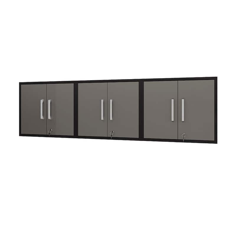 Manhattan Comfort Eiffel Floating Garage Cabinet (Set of 3)
