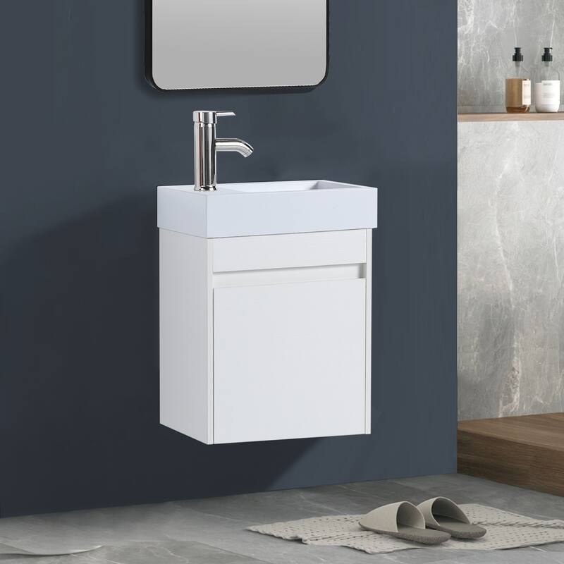 Topcraft 18-inch Wall Mount Bathroom Cabinet with Sink