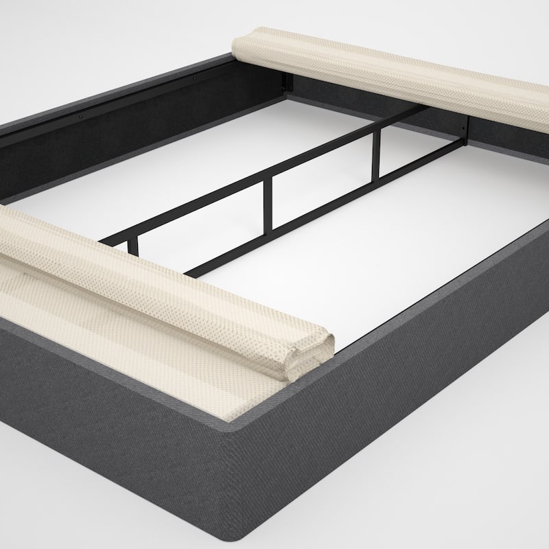 Priage by ZINUS Upholstered Metal and Wood Box Spring, 9 Inch Mattress Foundation