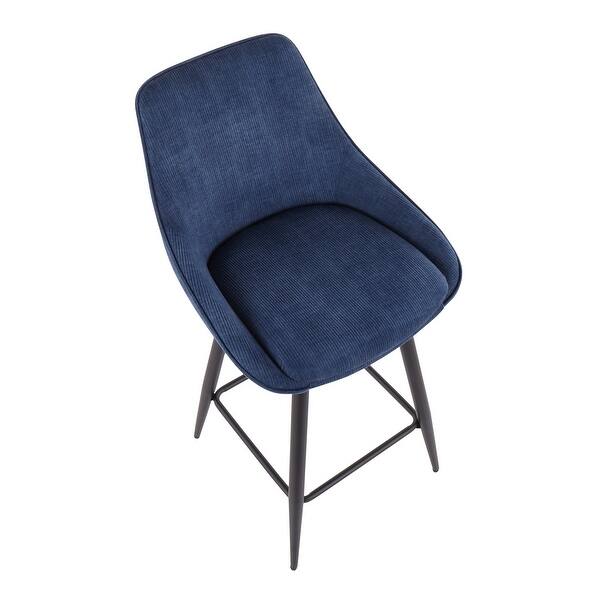 Carson Carrington Alba Counter Stool with Black Metal Base & Square