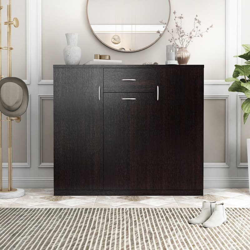 Ekko Contemporary 10-Shelf Shoe Cabinet with 1-Drawer by Furniture of America