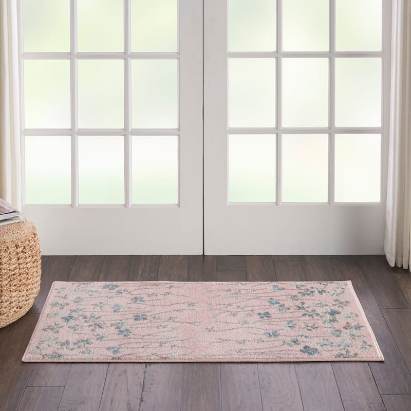 Carson Carrington Molle Floral Area Rug - 2' x 4' - Pink - Rectangle