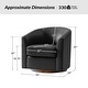 preview thumbnail 14 of 49, HULALA HOME Althea Modern Genuine Leather Swivel Barrel Chair with Solid Wood Base