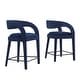 preview thumbnail 21 of 44, Pinnacle Performance Velvet Counter Stool Set of Two