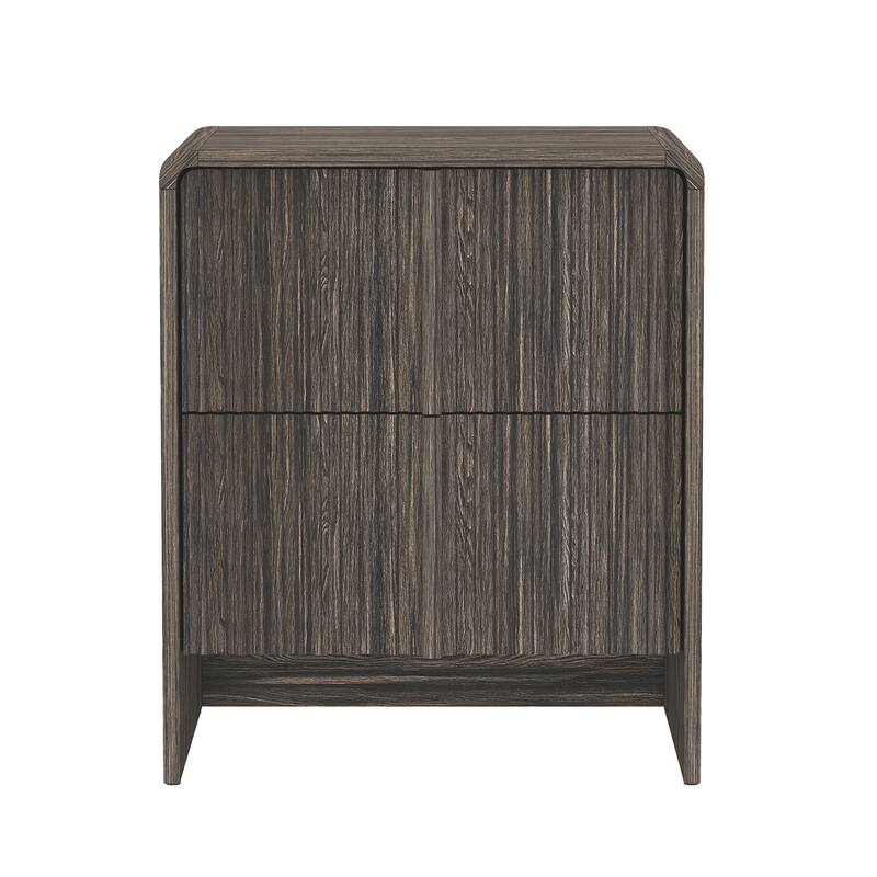 Novara 22 In 2 Drawer Bedroom Nightstand