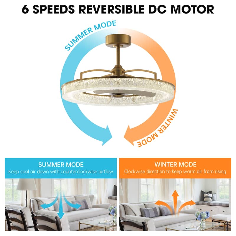 Perimost 33" Modern Resin Antique Bronze Ceiling Fan Fandelier with Light and Remote