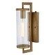 preview thumbnail 19 of 37, VAXCEL Morgan Park 1-Light Dusk to Dawn Sensor Outdoor Wall Sconce, Durable Steel, Clear Seeded Glass Shade, LED Compatible