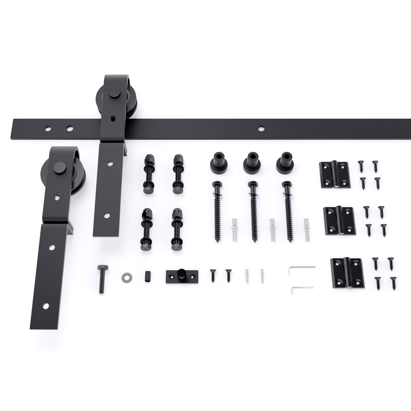 Coast Sequoia 30in./36in./48in./60in./72in. x 84in. Embossing Pine Wood Bi-Fold Barn Door With Sliding Hardware Kit