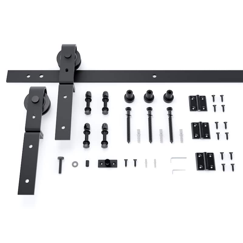 Coast Sequoia 30in./36in./48in./60in./72in. x 84in. Embossing Pine Wood Bi-Fold Barn Door With Sliding Hardware Kit