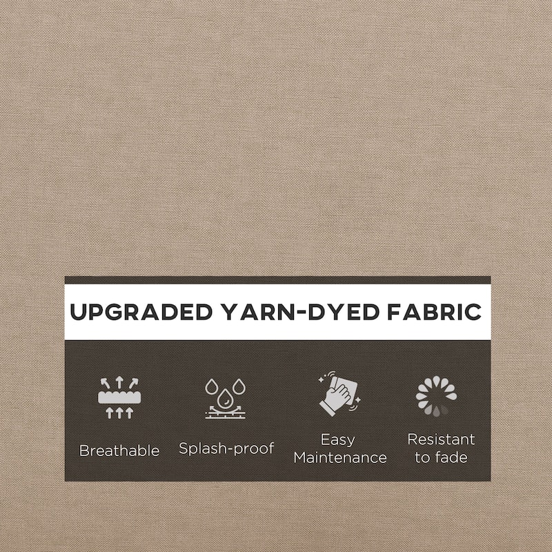 Outsunny 4-Piece Patio Chair Cushion and Back Pillow Set, Seat Replacement Patio, Cushions Set for Outdoor Garden Furniture