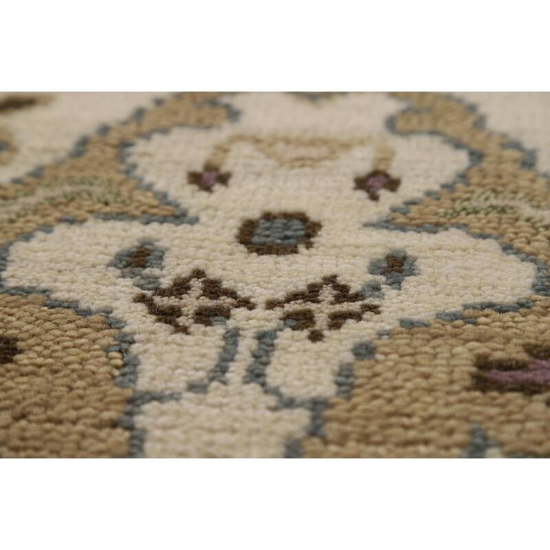 Transitional Oushak Indian Runner Rug Hand-Knotted Wool Carpet - 2'6"x 8'0"