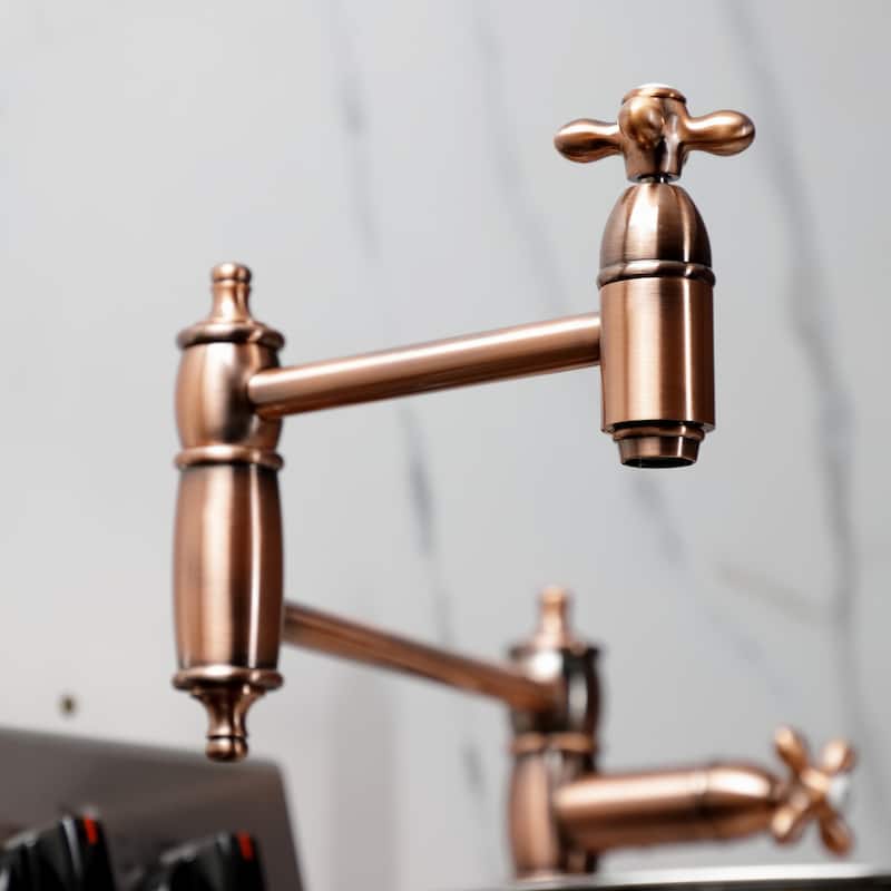 Kingston Brass Restoration Two-Handle 1-Hole Deck Mount Pot Filler Faucet