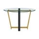 preview thumbnail 15 of 18, Devi 48 inch Glass and Black Steel Round Dining Table