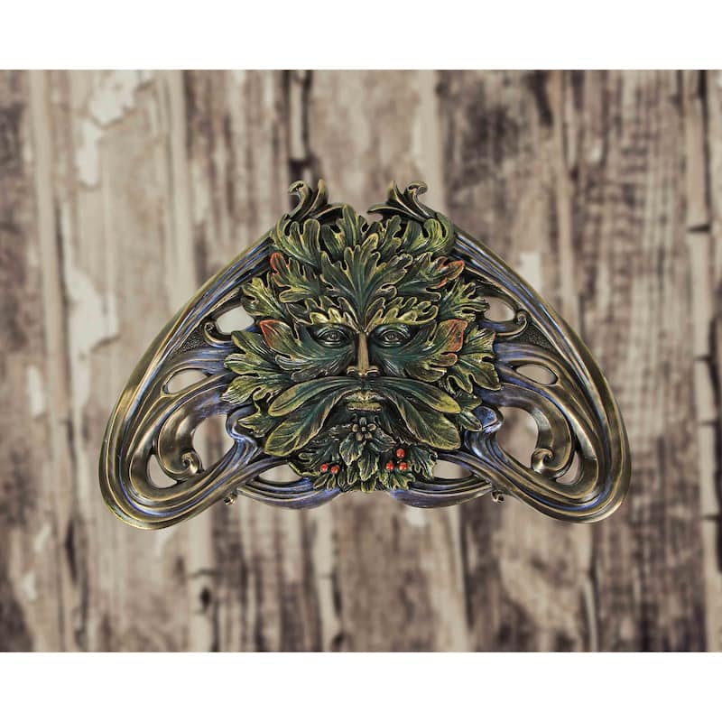 Art Nouveau Style Celtic Greenman Wall Hanging 9.5 Inches Long