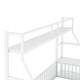 preview thumbnail 6 of 16, Kids Playhouse Full Size Floor Bed Metal Frame with Desk