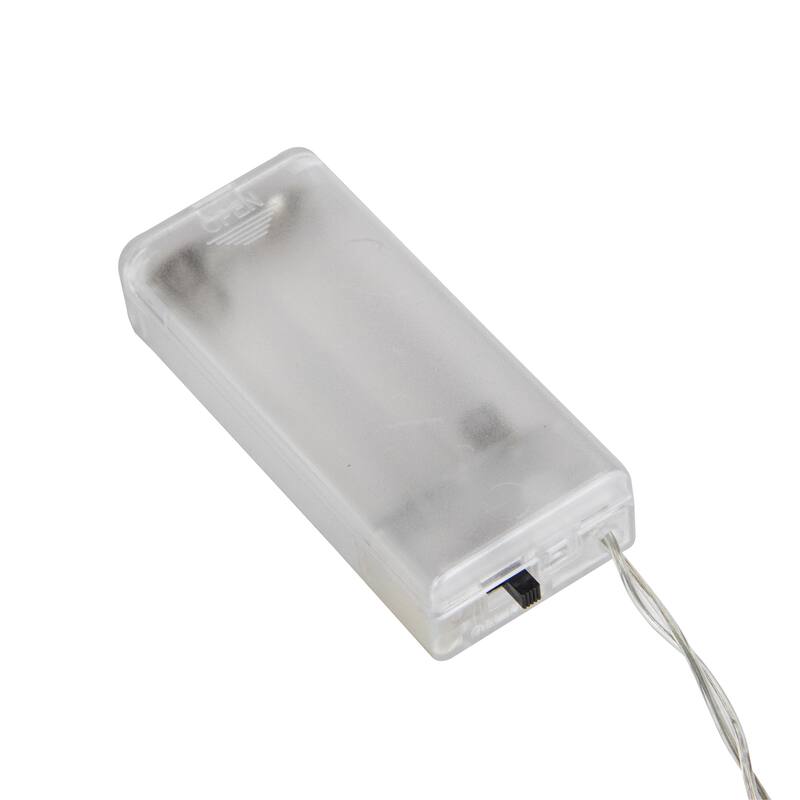 10 B/O LED Warm White Garland Christmas Lights - 3.25 ft Clear Wire