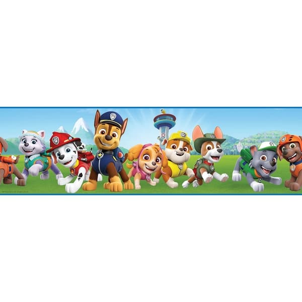 slide 2 of 5, Paw Patrol Peel and Stick Wallpaper Border by RoomMates