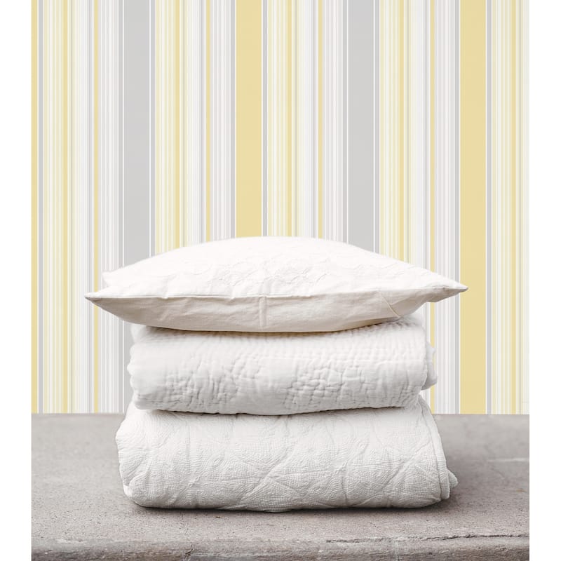 Galerie Wallcoverings Smart Stripes 2 Barcode Stripe Vinyl on Non-Woven Matte Wallpaper Roll