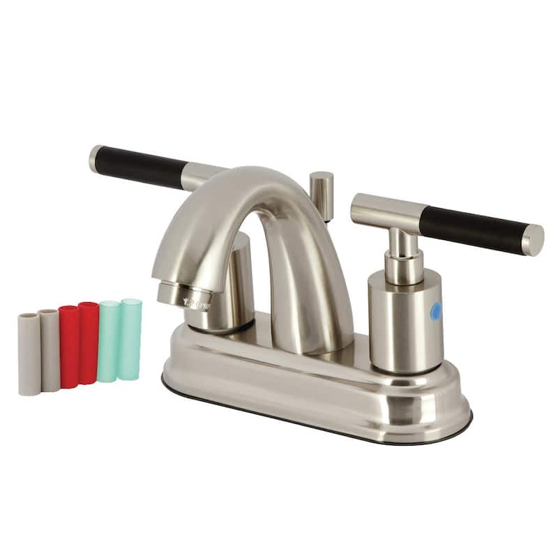 Kingston Brass FB561.CKL Kaiser 1.2 GPM Centerset Bathroom Faucet with - Brushed Nickel