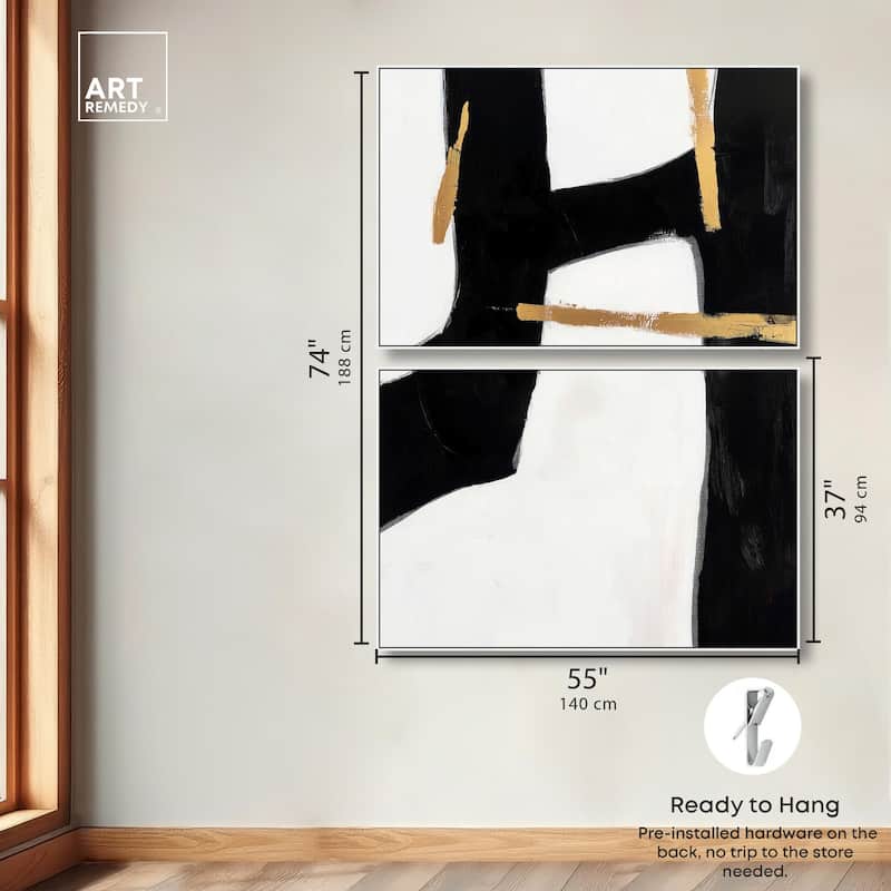 Urban Grid I Canvas Set of 2 by Art Remedy