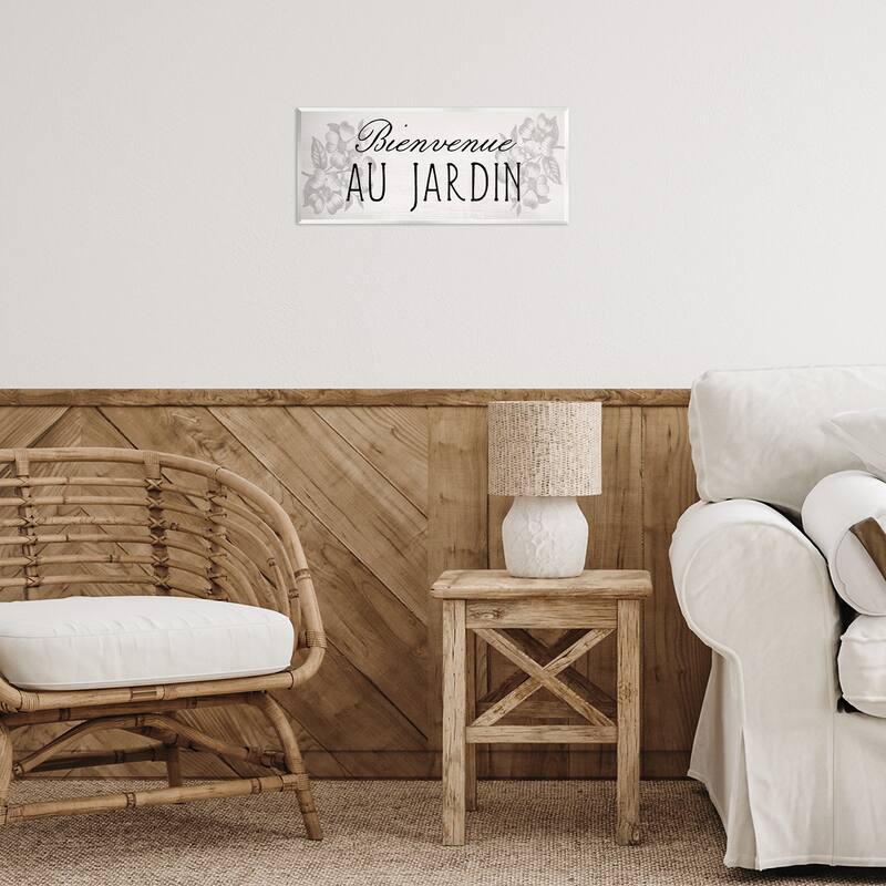 Stupell French Garden Welcome Wall Plaque Art Design By Lil' Rue
