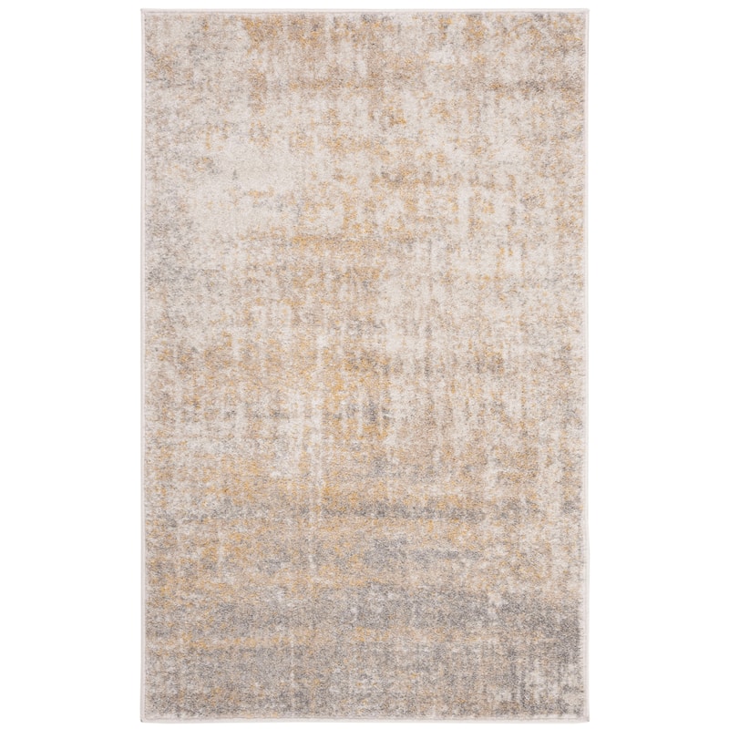 SAFAVIEH Adirondack Guillerma Modern Abstract Distressed Rug - 4' x 6' - Creme/Gold