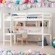 preview thumbnail 15 of 24, Twin Loft Bed with Built-in Desk and Bookcase
