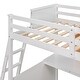 preview thumbnail 16 of 15, Solid Construction Twin size Loft Bed with Desk and Writing Board, Wooden Loft Bed