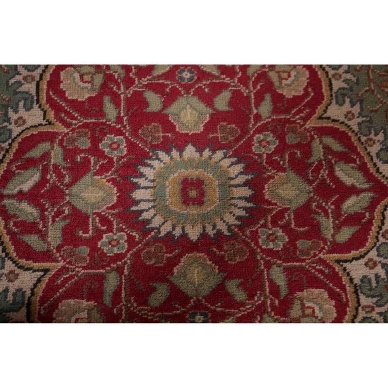 Green Anatolian Turkish Accent Rug Hand-Knotted Wool Carpet - 3'3" X 6'0"