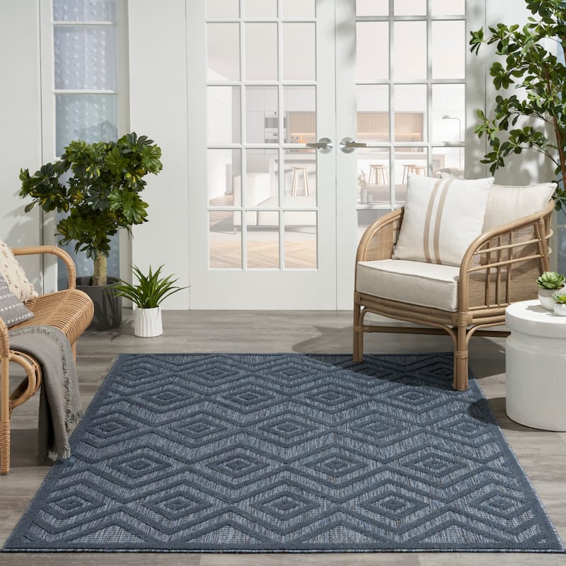 Nourison Versatile Indoor/Outdoor Geometric Flatweave Area Rug