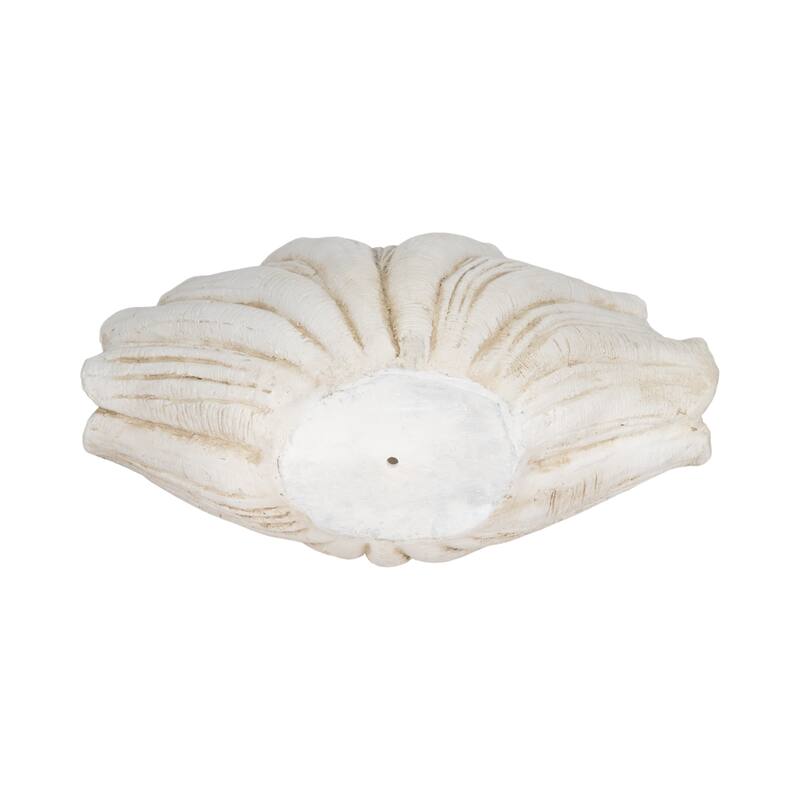 Decorative Scallop Shell Figurine - 22", White - 22.0"