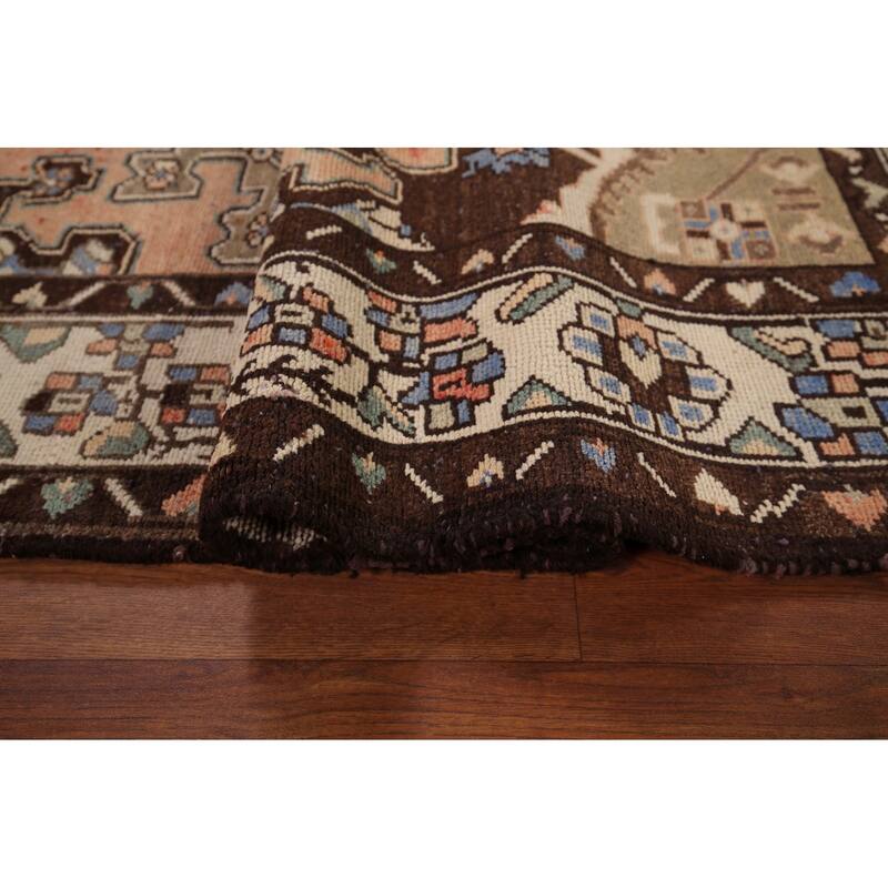 Hamedan Persian Accent Rug Hand-Knotted Wool Carpet - 4'0" x 6'5"