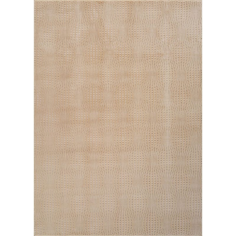 Beverly Rug Serenity Solid Modern Non Slip Soft Indoor Area Rug - 5X7 - Beige