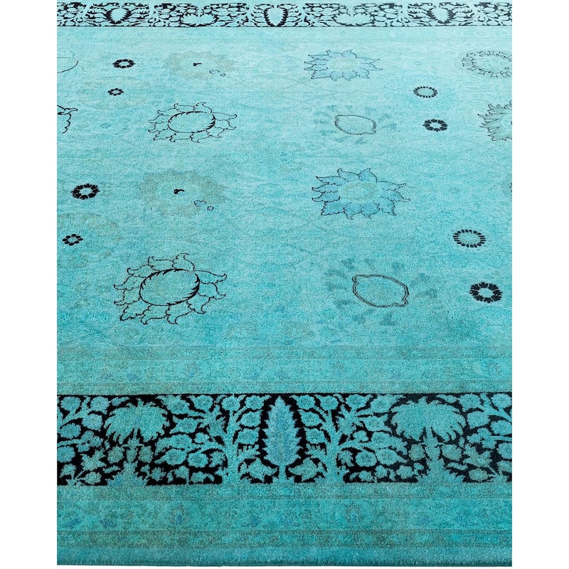 Contemporary Overdyed Wool Hand Knotted Area Rug - 6' 2" x 9' 4"