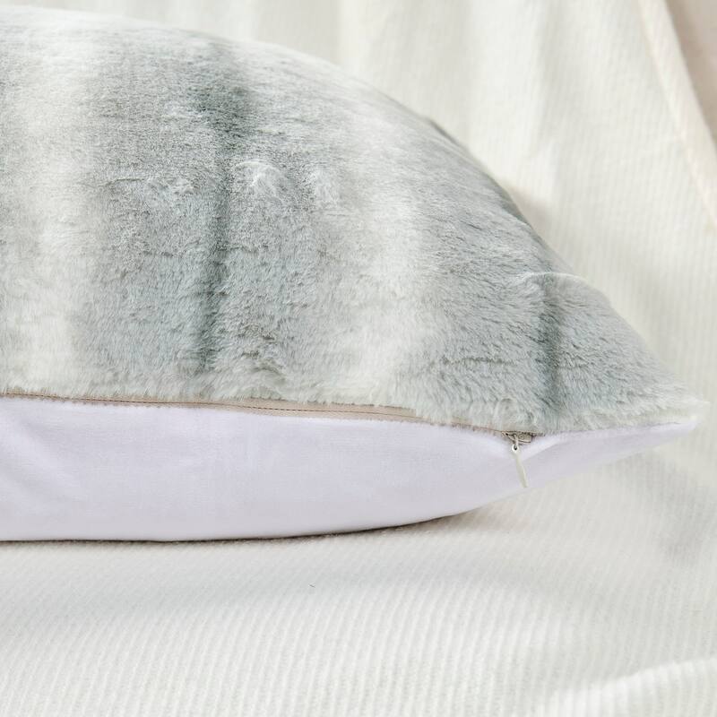 Amanda Stripe fauxfur Throw Pillow Covers Set of 2, NO INSERT