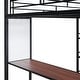 preview thumbnail 8 of 16, Modern Full Size Loft Bed with 3 Layers of Shelves and Desk with Whiteboard and Metal Frame for Bedroom