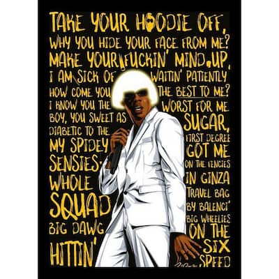 Tyler The Creator Glam Lyrics Framed Poster - 24 x 36 Inch