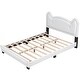 preview thumbnail 8 of 6, Full Size Upholstered Platform Bed with Carton Ears Shaped Headboard, White